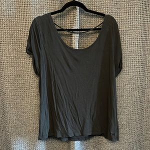 Open Back PINK scoop neck T-Shirt